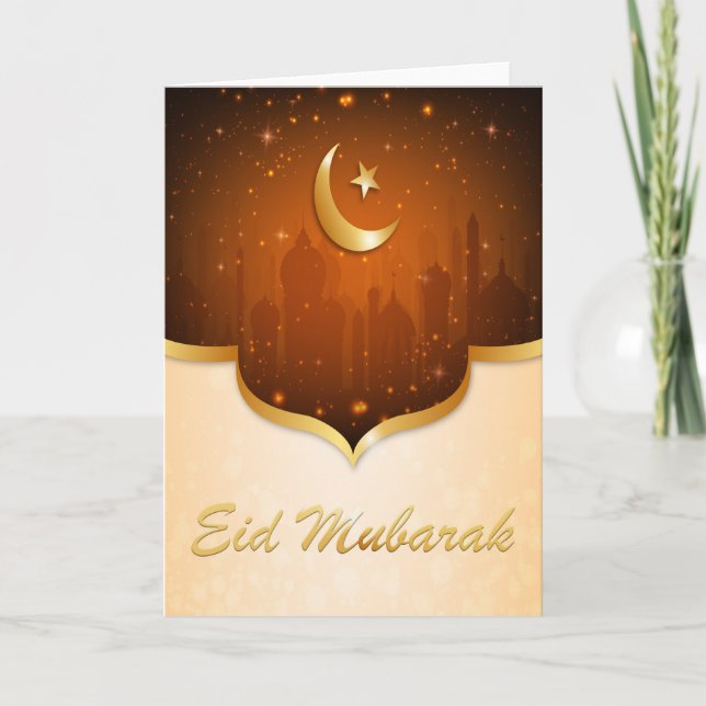 Eid Mubarak Feiertagskarte (Vorderseite)