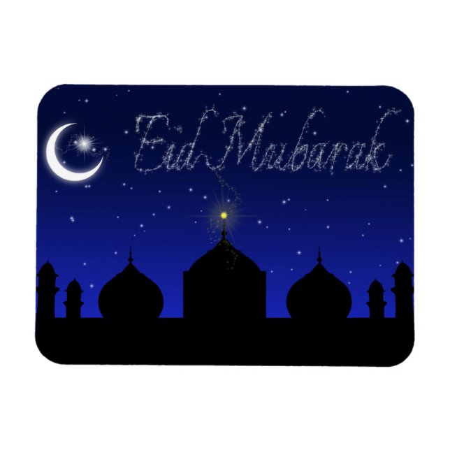 Eid Mubarak - Flexibles Magnet für islamische Gruß (Horizontal)