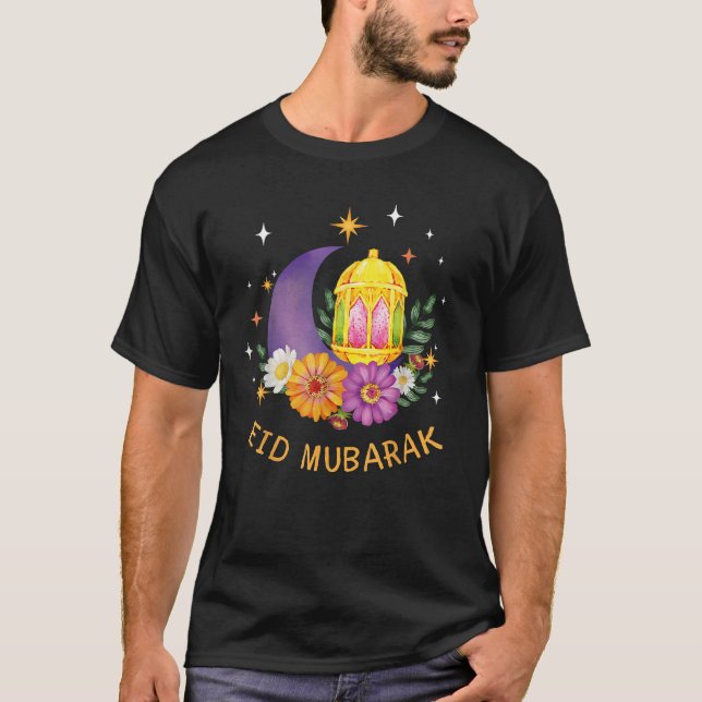 Eid Mubarak Floral Islamic Ramadan for Muslim Wome T-Shirt (Vorderseite)