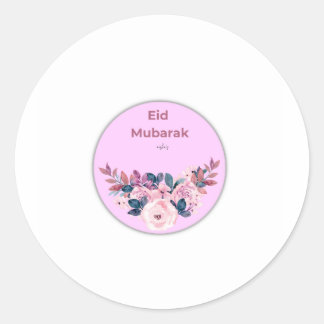 Eid Mubarak Floraler Rund Sticker