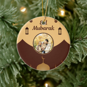 Eid Mubarak-Fotorahmen Moschee Skyline Kunst Keramik Ornament
