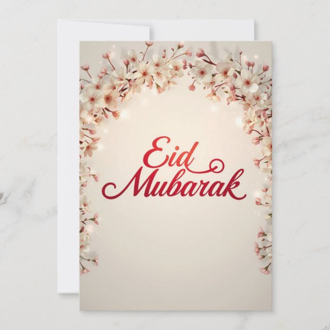 Eid mubarak für Eid Fitr Karte (Vorderseite)