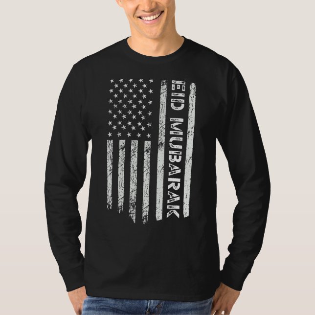 Eid Mubarak für muslimische amerikanische Männer E T-Shirt (Vorderseite)