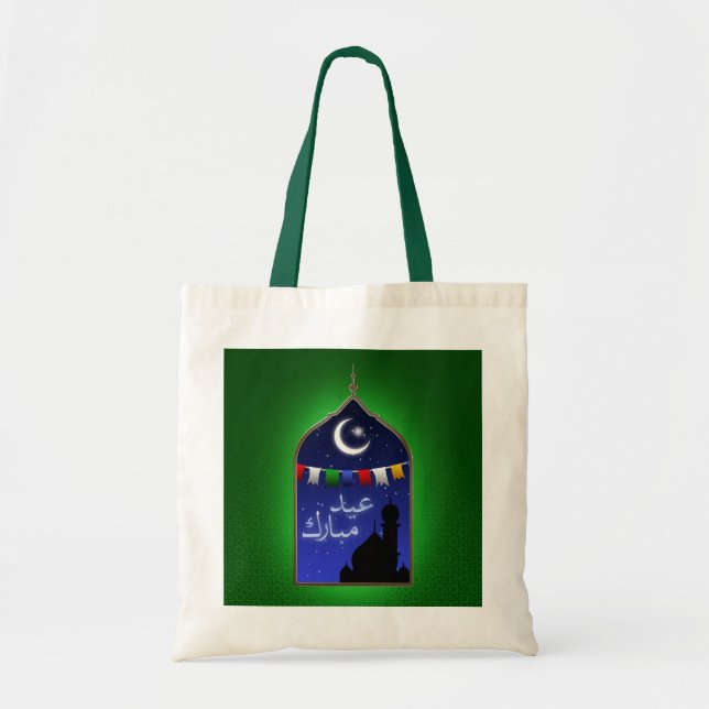 Eid Mubarak Garland Moon Tragetasche (Vorne)