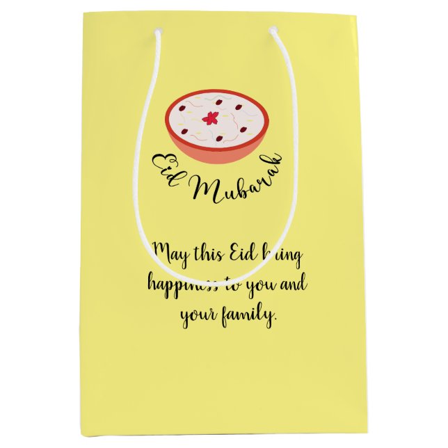 Eid mubarak Geschenktasche Mittlere Geschenktüte (Vorderseite)