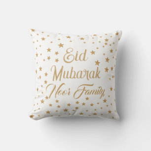 Eid Mubarak Gold Star Dekoration Kissen