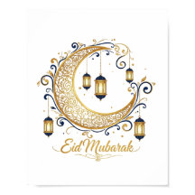 Eid Mubarak Goldener Halbmond