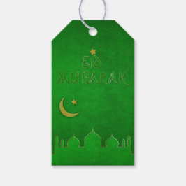 Eid Mubarak Green Gold Moschee Geschenkanhänger