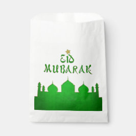 Eid Mubarak Green Gold Moschee Geschenktütchen