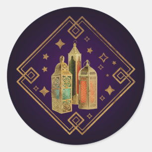 Eid Mubarak - Happy Eid Runder Aufkleber