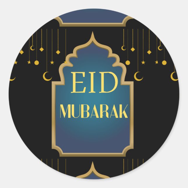 Eid Mubarak Ho Runder Aufkleber (Vorderseite)