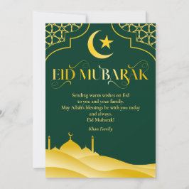 Eid Mubarak Individuelle Name Elegante Modernes Gr Feiertagskarte