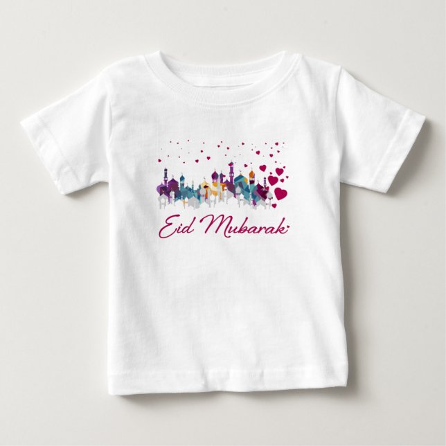 Eid Mubarak islamischer glücklicher Baby T-shirt (Vorderseite)