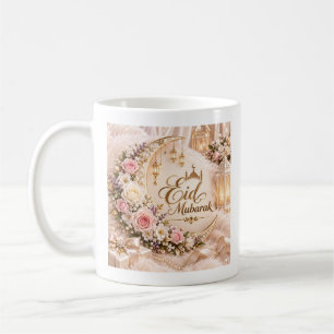 Eid Mubarak Kaffeetasse Florale islamische Gesch