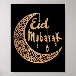 Eid Mubarak Kareem islamisches Fasten Kinder Fraue Poster
