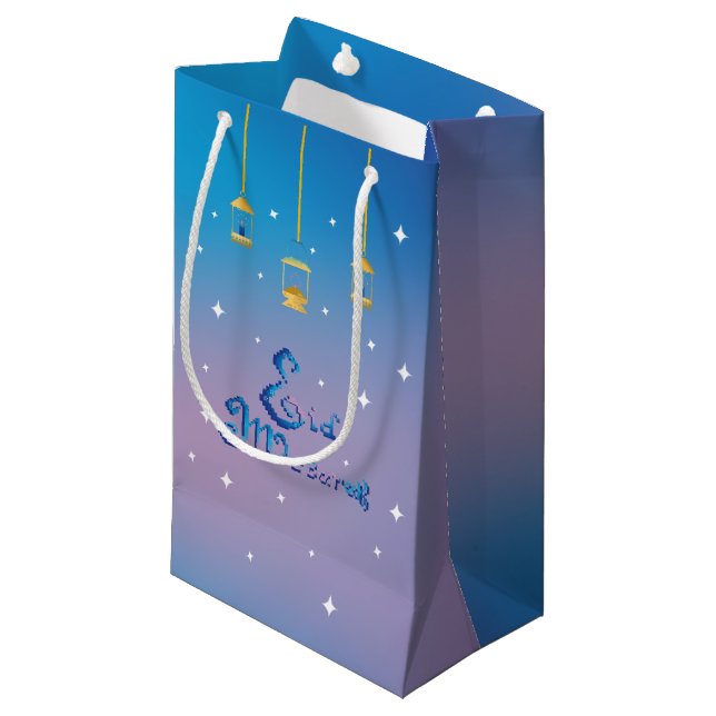 Eid Mubarak Kleine Geschenktüte (Vorderseite Schrägansicht)