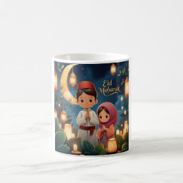 Eid Mubarak Lantern Night Scene Kaffeetasse