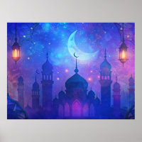 Eid Mubarak Magic Arabian Nights Crescent Farben
