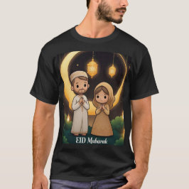 Eid Mubarak Mens Tshirt zeigt Niedliches muslimisc