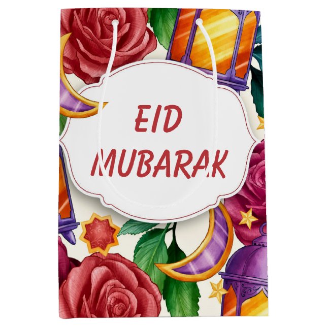 Eid Mubarak Mittlere Geschenktüte (Vorderseite)