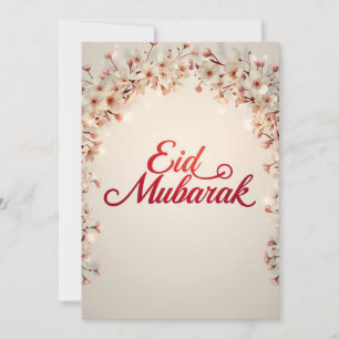 Eid mubarak moderne Floralkarte Einladung