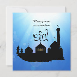 Eid Mubarak Moschee mit Sunrays - Party Einladung