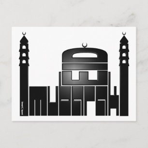 Eid Mubarak Mosque Design Postkarte
