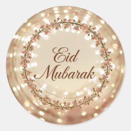 Eid Mubarak Muslim Klassischer Rund Sticker