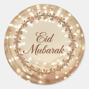 Eid Mubarak Muslim Klassischer Rund Sticker