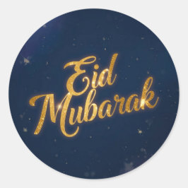 Eid Mubarak Muslim Klassischer Rund Sticker