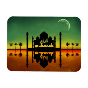 Eid Mubarak Night Reflection Magnet