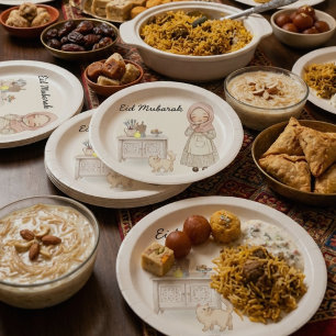 Eid Mubarak-Papierteller Muslimische Party Pappteller