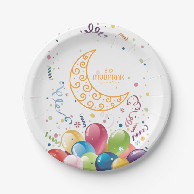 Eid Mubarak Pappteller (Vorderseite)