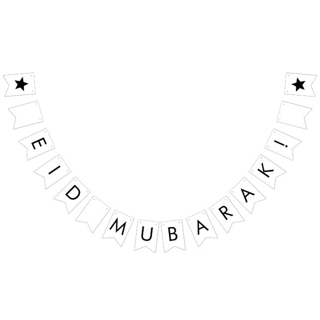Eid Mubarak Pennant Banner (Alle)