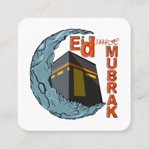 Eid mubarak quadratische visitenkarte