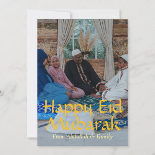 Eid Mubarak Ramadan Eid Al-fitr Elegantes Foto Feiertagskarte