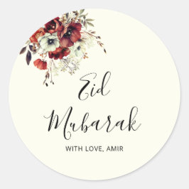 Eid Mubarak Ramadan Kareem Eid al Fitr Elegant Runder Aufkleber