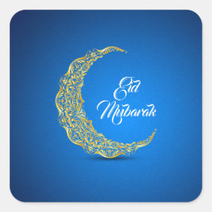 Eid Mubarak / Ramadan Quadratischer Aufkleber