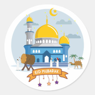 EID Mubarak Runder Aufkleber