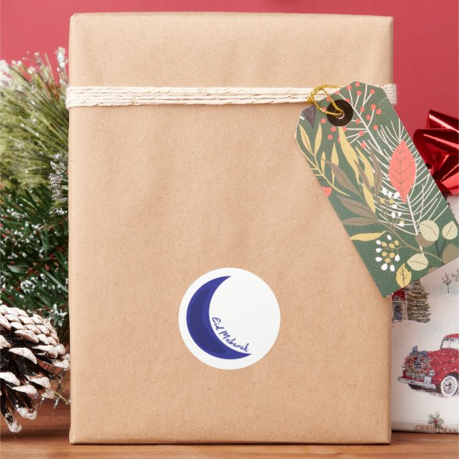 Eid Mubarak Runder Aufkleber (Feiertag)