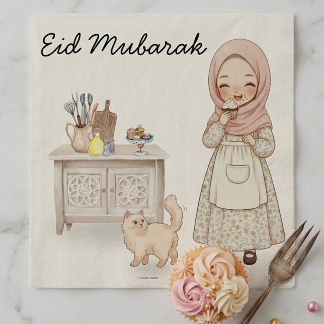 Eid Mubarak Serviette Muslim Kinder (Von Creator hochgeladen)