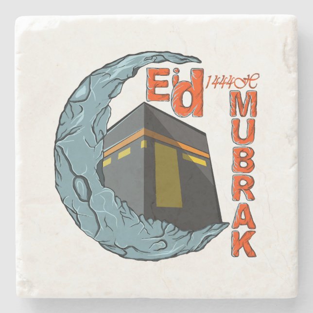 Eid mubarak steinuntersetzer (Vorderseite)