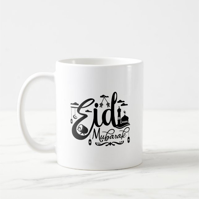 Eid Mubarak Typografy Tasse (Links)