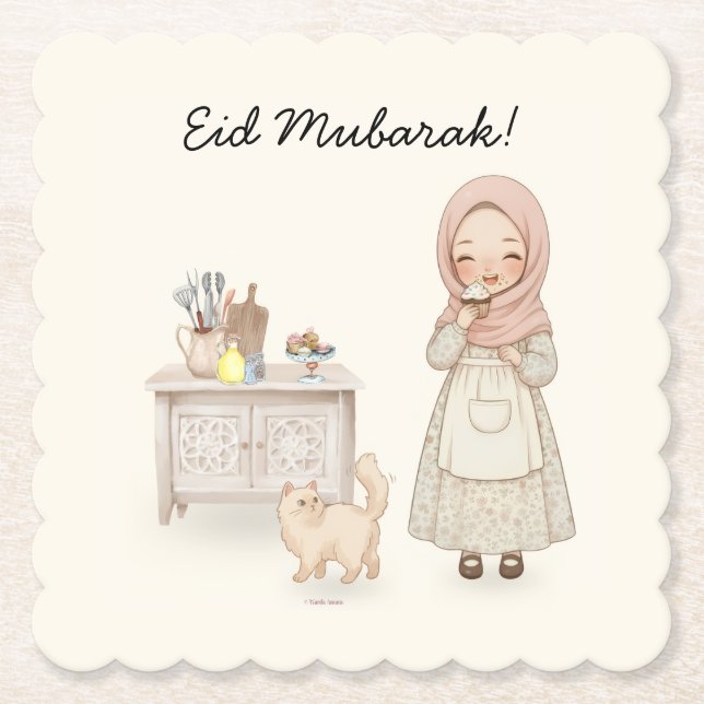 Eid Mubarak Untersetzer (Vorderseite)