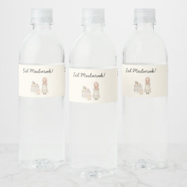 Eid Mubarak Wasserflaschen-Etiketten