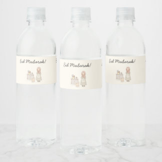 Eid Mubarak Wasserflaschen-Etiketten