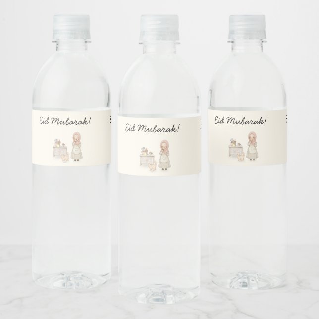 Eid Mubarak Wasserflaschen-Etiketten  (Flaschen)