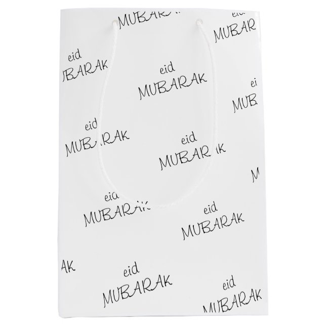 Eid Mubarak Wrapping Paper Mittlere Geschenktüte (Vorderseite)