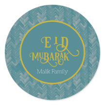Eid Mubarak Zickzack Türkis Personalisiert