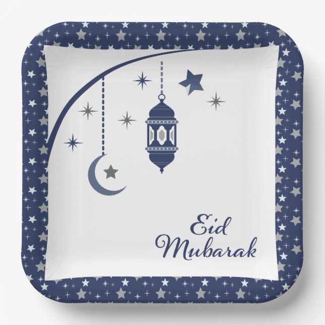 Eid Square Plate Pappteller (Vorderseite)